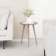 image 3 of Electra Round Solid Mango Wood Side Table for Living Room Bedroom