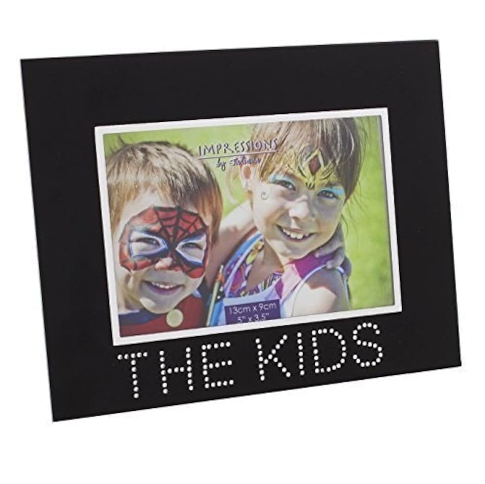 image 1 of Black Glass The Kids Photo Picture Frame 5x3.5" (Kids)
