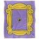 image 1 of Friends Silky Door Supersoft Blanket | Purple | Purple/Yellow | One Size | 1