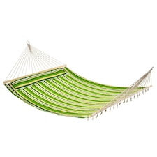 Outsunny Hammock Outdoor Garden Camping Hanging Swing Portable Travel Red | Green | One Size