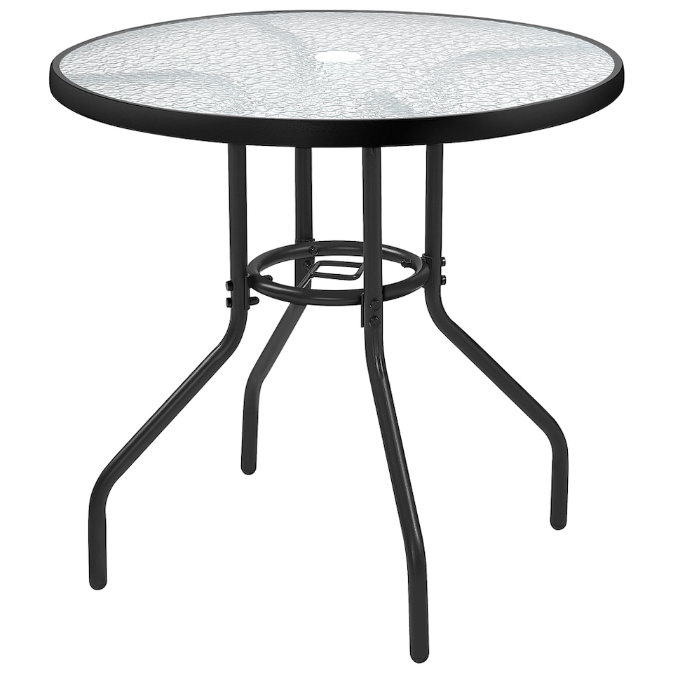 image 1 of Yaheetech 69.5 cm Outdoor Coffee Table-Black | Black | Black | 69.5 cm Dia. x 73 cm H | 1