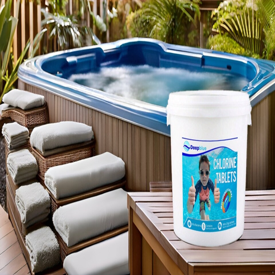 image 1 of Deep Blue Pro - Multifunctional Mini 20g Chlorine Tablets 2kg Long lasting stabilised clarifier algae inhibitor