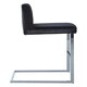 image 3 of Tamzin Black Velvet Bar Chair With Low Back Black