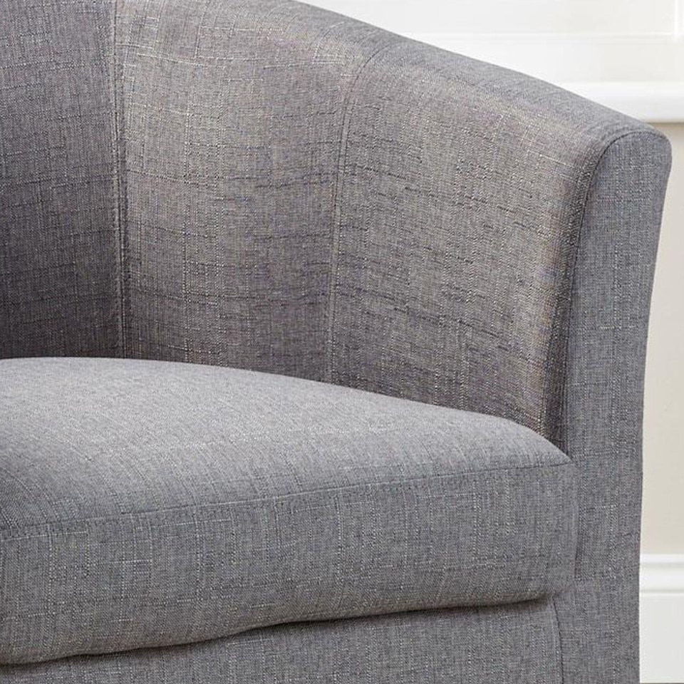 image 1 of Fabric Tub Chair Colour Range Wooden Legs Armchair Living Room Modern Office | Grey
