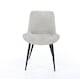 image 3 of Aspen White 100cm Round Dining Table with 4 Diamond Stitch Upholstered Fabric Chairs - Modern Dining Set | Grey | Lt Grey | One Size | 1