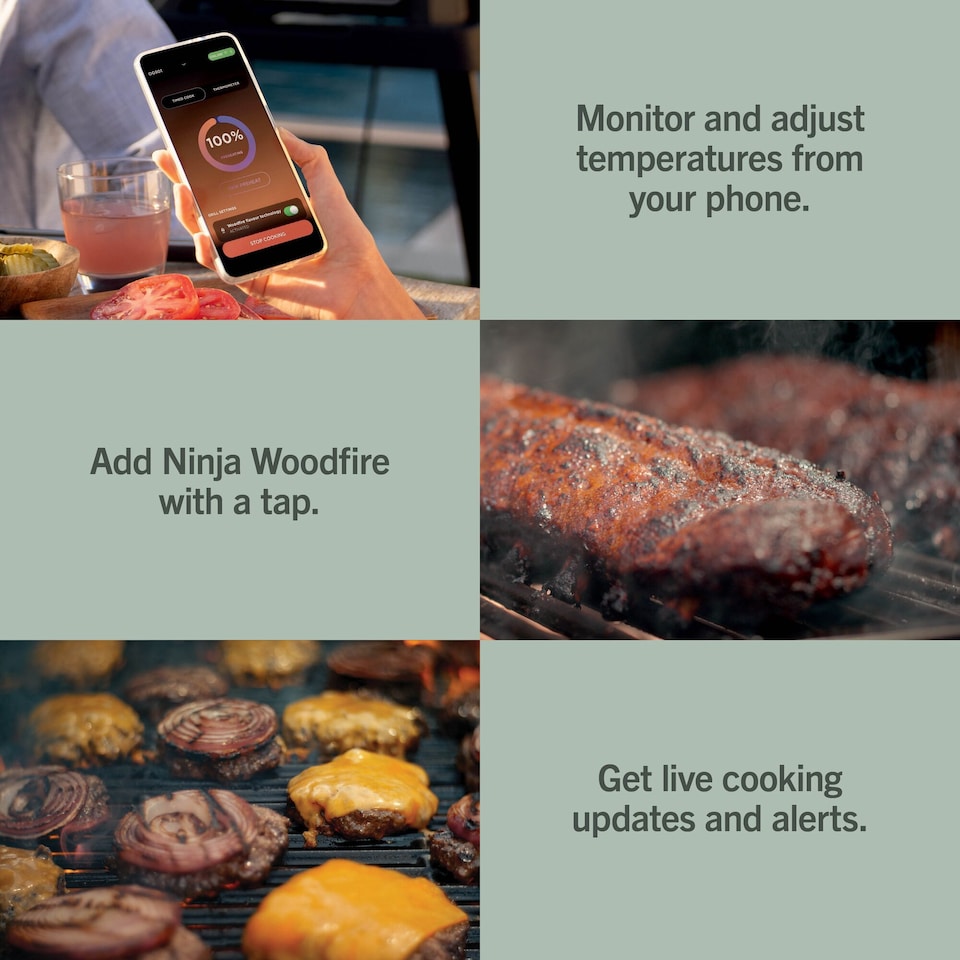 image 1 of Ninja FlexFlame Outdoor Cooking System & Pro Connect App PG305UK Black and Silver