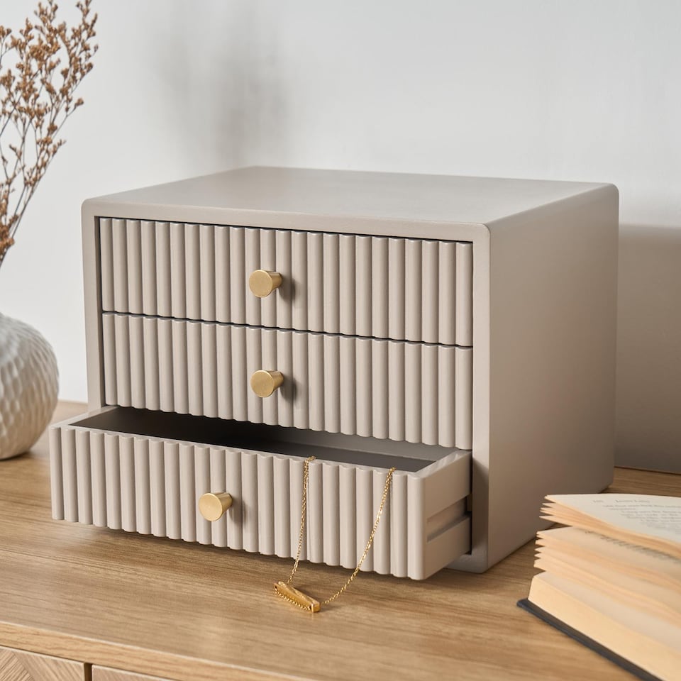 image 1 of OHS Ribbed Desktop Drawers Organiser Cabinet Storage