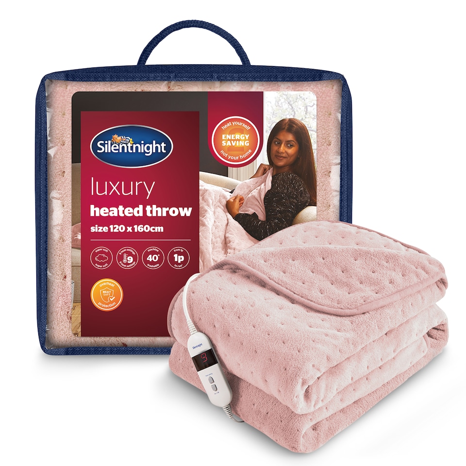 image 1 of Silentnight Comfort Control Heated Throw Fleece Electric Blanket Fast Heat Up