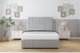 image 2 of Sloomy Langston Silver Plush Divan Bed Base 2 Drawers Right Side With 54 Inch Floor Standing Headboard & 12 Inch Matching Footboard | Silver | Silver | Single | 1