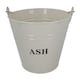 image 4 of Coal Bucket & Lid Cream Metal Ash Tidy Bin Coal Carrier Fire Log Burner Kindling