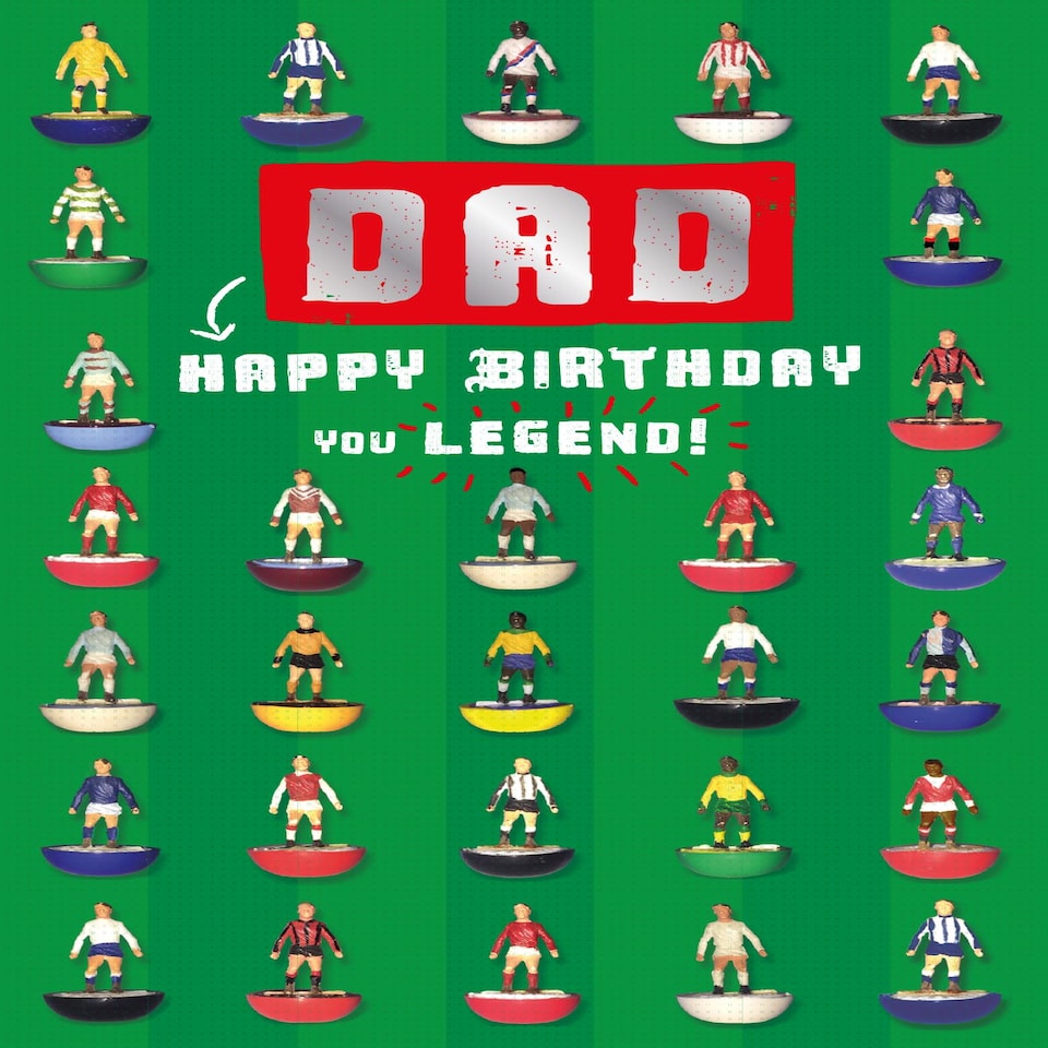 Subbuteo Dad Birthday Card