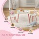 image 8 of ZONEKIZ Kids Table and Chairs, Childrens Desk with 2 Chairs, Pink Grey
