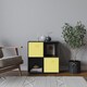image 2 of 4-Cube Shelving Unit With Non Woven Inserts - Square | Black | Black & Yellow | 1