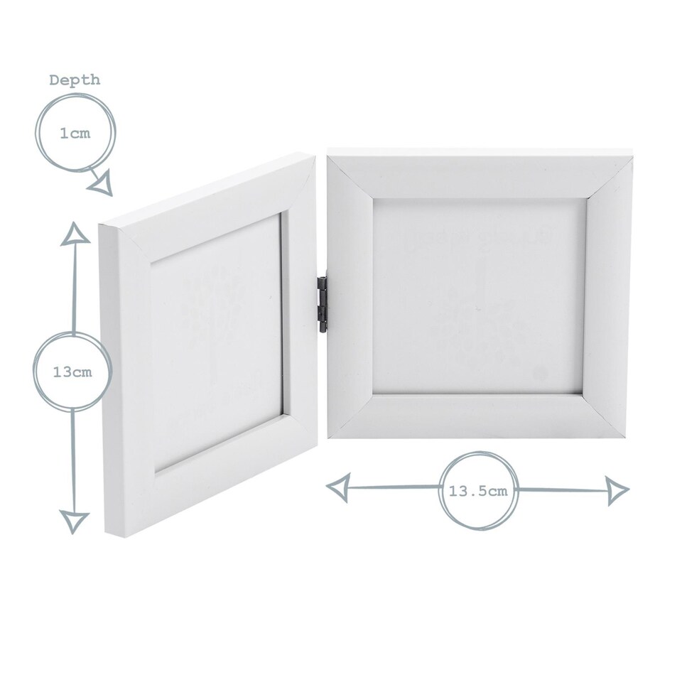 image 1 of Nicola Spring Folding 2 Photo Frame - 4 x 4" - Black