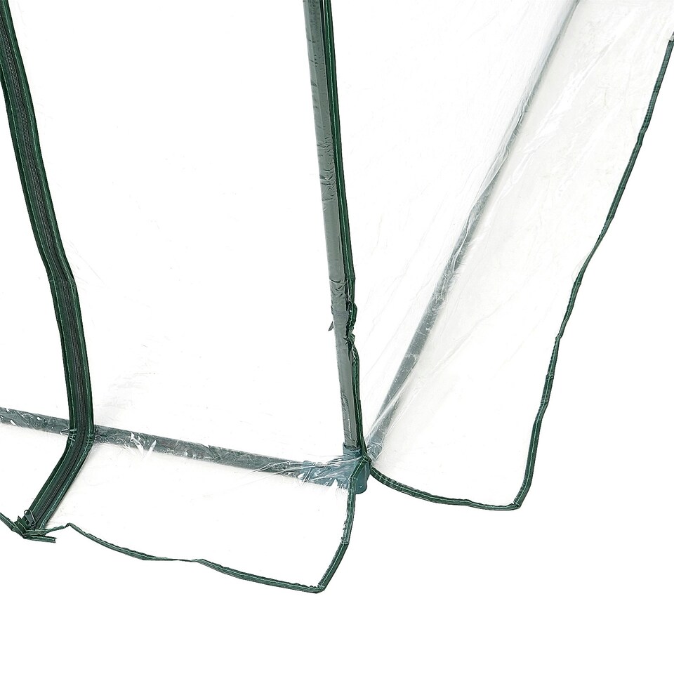 image 1 of Outsunny Walk In Polytunnel Greenhouse w/ Roll Up Door PVC Cover, 2.5 x 2m
