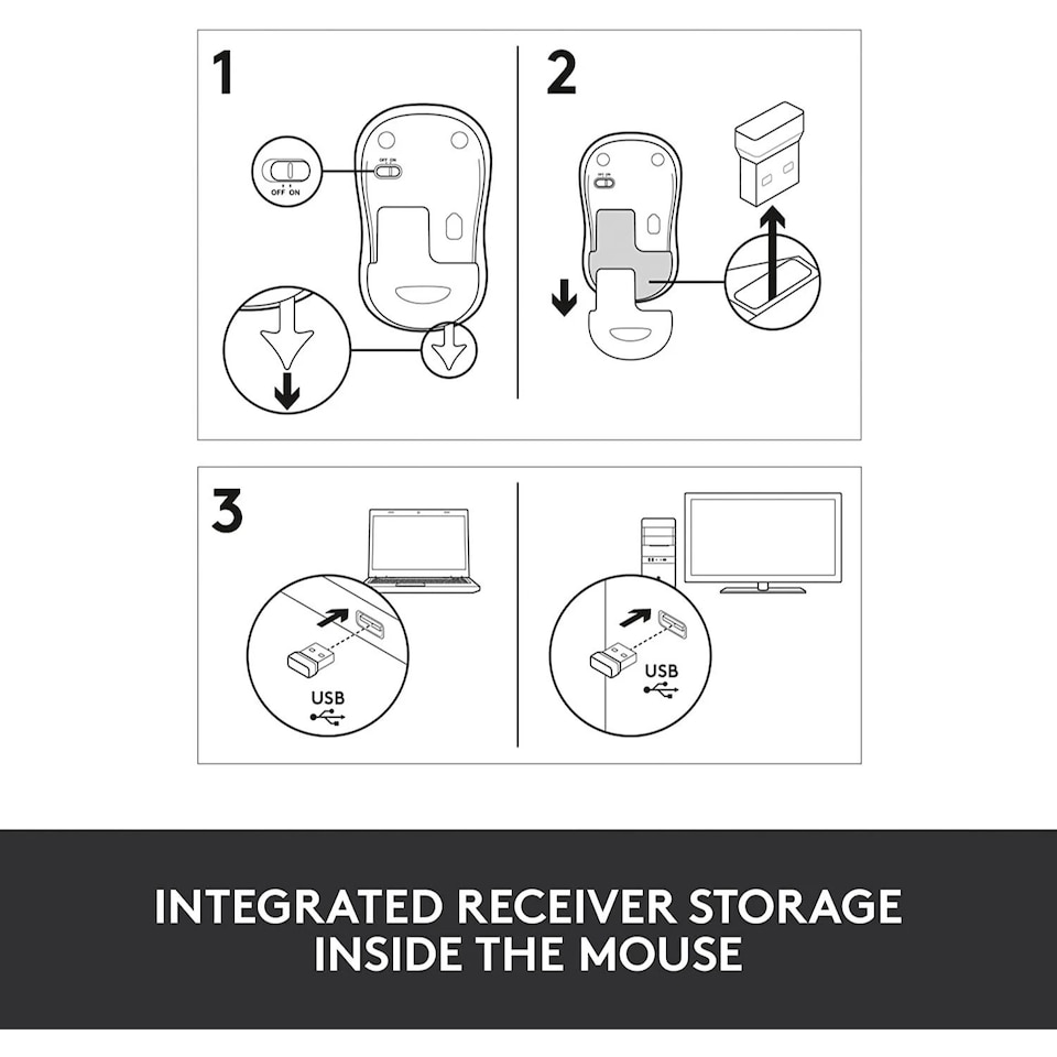 image 1 of Logitech M185 Wireless Mouse Gray