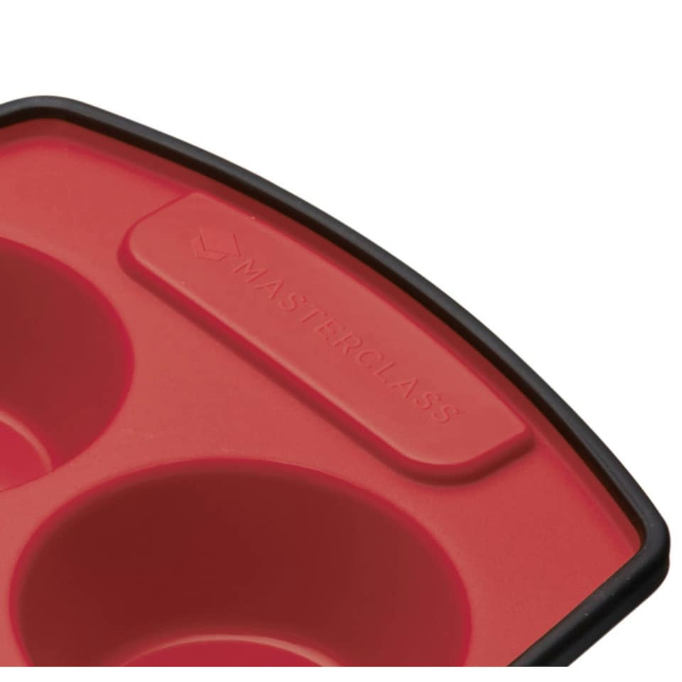 image 1 of MasterClass Muffin Tray Red Silicone 6 Hole