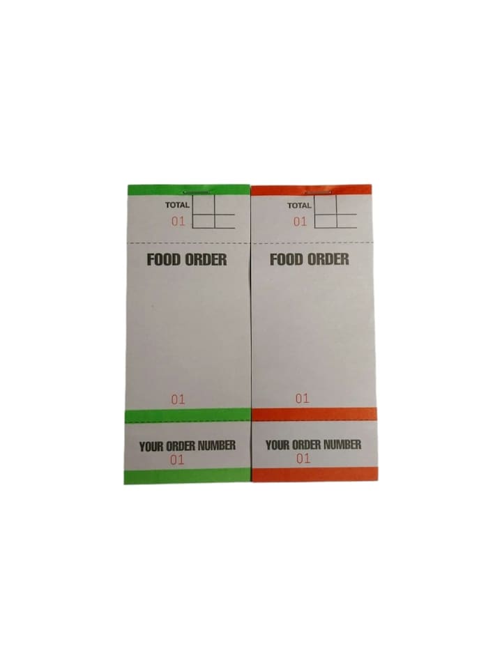 image 1 of Pack of 10 63mm x 152mm Assorted Coloured Strip Restaurant Pads