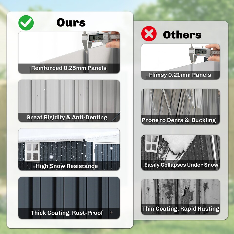 image 1 of Outsunny 7.6 x 4ft Lean to Garden Storage Shed with Window, Dark Grey