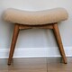 image 1 of Boucle Cream Curved Bench