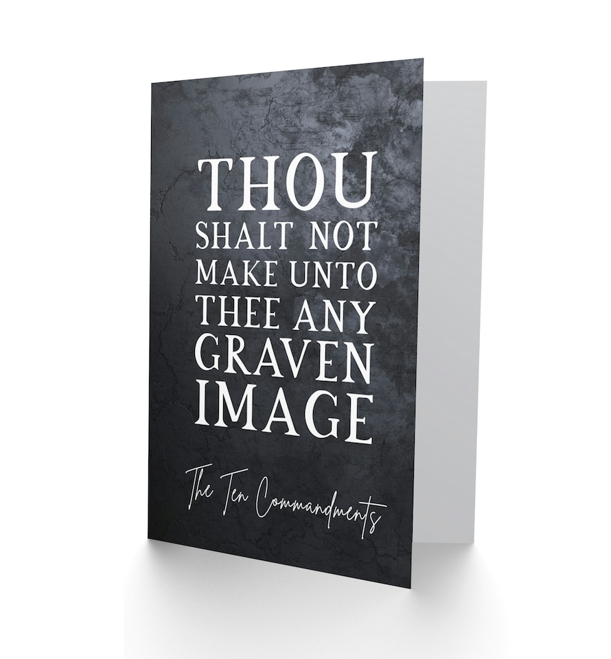 image 1 of Ten Commandments Thou Shalt Not Make Craven Bible Verse Christian Card