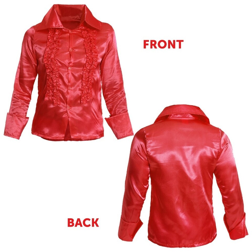 image 1 of Adults Red Disco Shirt Red | L