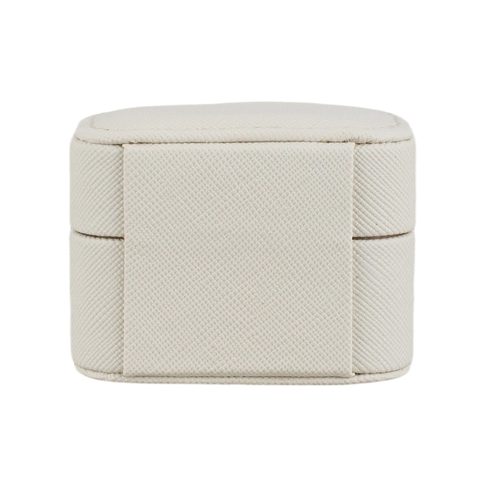 image 1 of Living and Home Compact Portable Mini Ring Holder Case-White | White