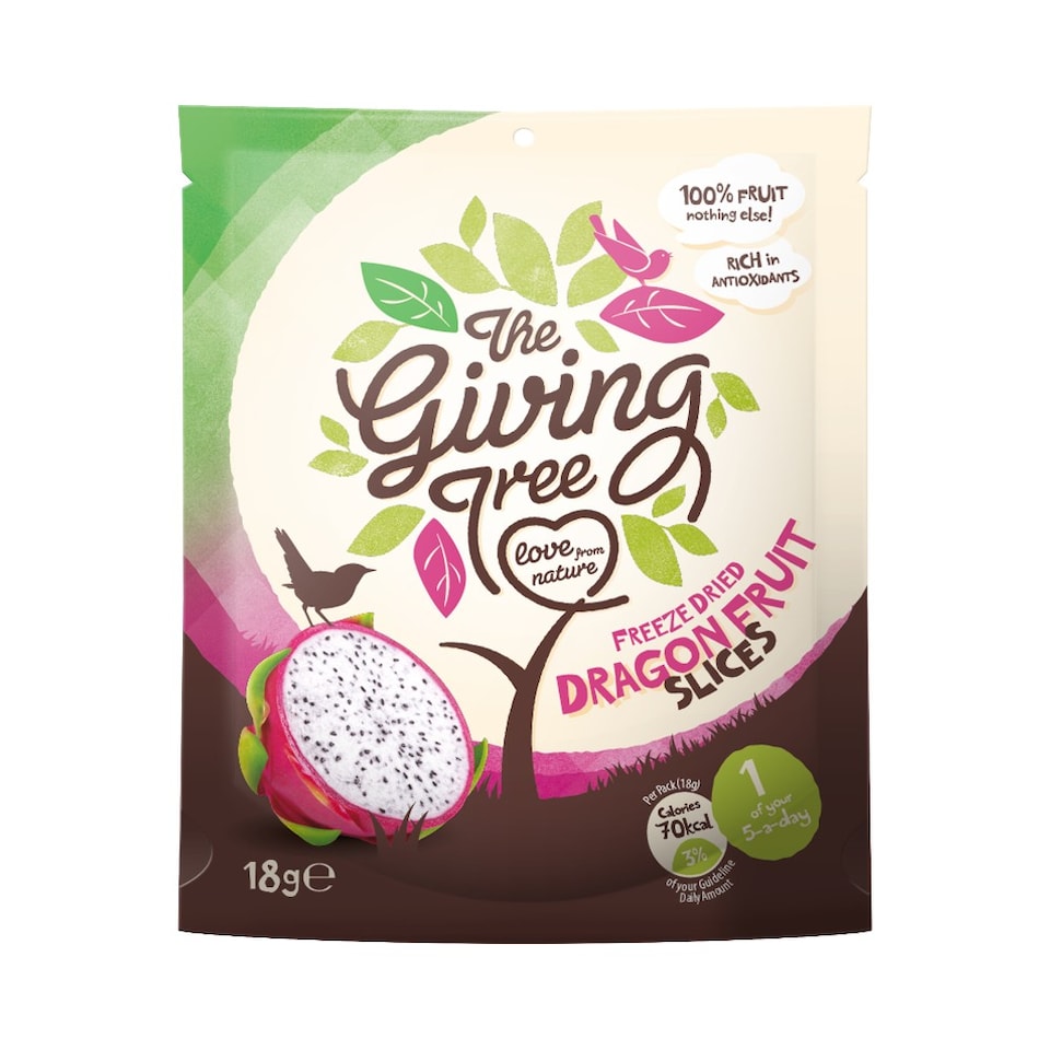 image 1 of The Giving Tree Freeze-Dried Dragon Fruit Crisps 18g