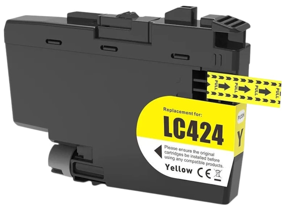 image 1 of Brother LC424Y Inkjet Cartridge Yellow LC424Y | Yellow | Compatible Brother LC424Y Yellow Ink Cartridge | C4 | 1