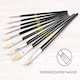 image 2 of Pack of 9 Assorted Size Wooden Handle Bristle Hair Artist Paint Brush Set