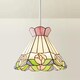 image 3 of ValueLights Evelyn Tiffany Rose Glass Ceiling Pendant Lamp Shade Multi