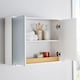 image 3 of Bathroom Cabinet Wall Mounted Mirrored Vanity Storage Organiser | White