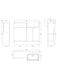 image 2 of Balterley Alrewas Contemporary 2 Door Right-Hand Floor Standing Combination Unit with Basin, Gloss Grey, 1000mm