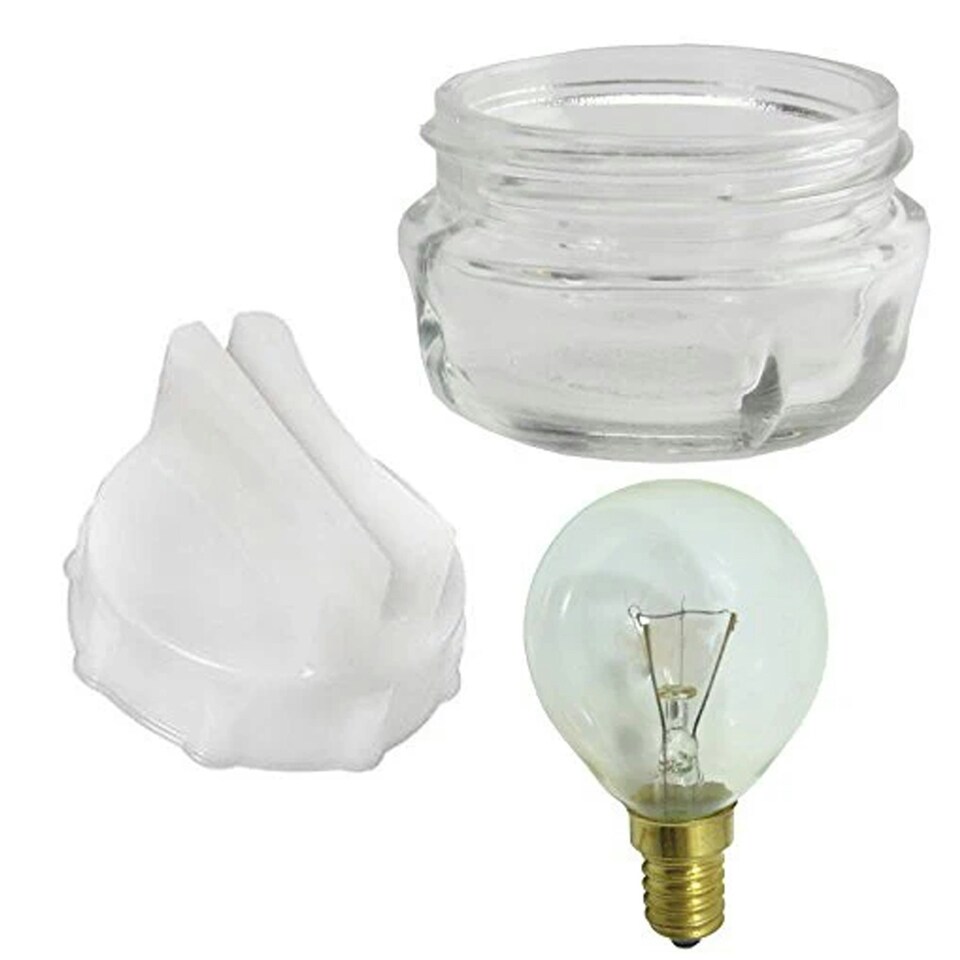image 1 of SPARES2GO Screw In Glass Lamp Lens Cover Removal Tool Light Bulb for Bosch Oven Cooker