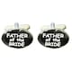 image 1 of Father of the Bride Cufflinks - Onyx Art CK54 Wedding Gift