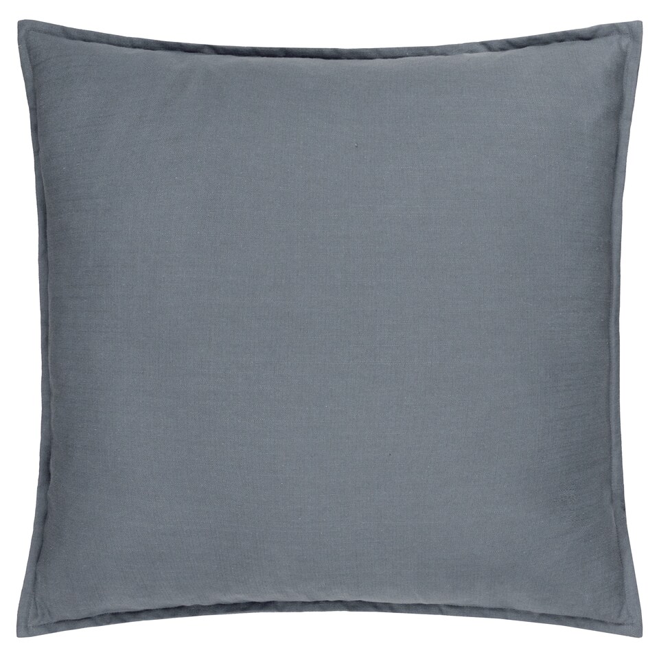 image 1 of Yard Slub Cotton Cushion | Blue | Denim