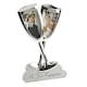 image 3 of Juliana 2 Tone Silver Plated Frame Champagne Flutes On Your Engagement