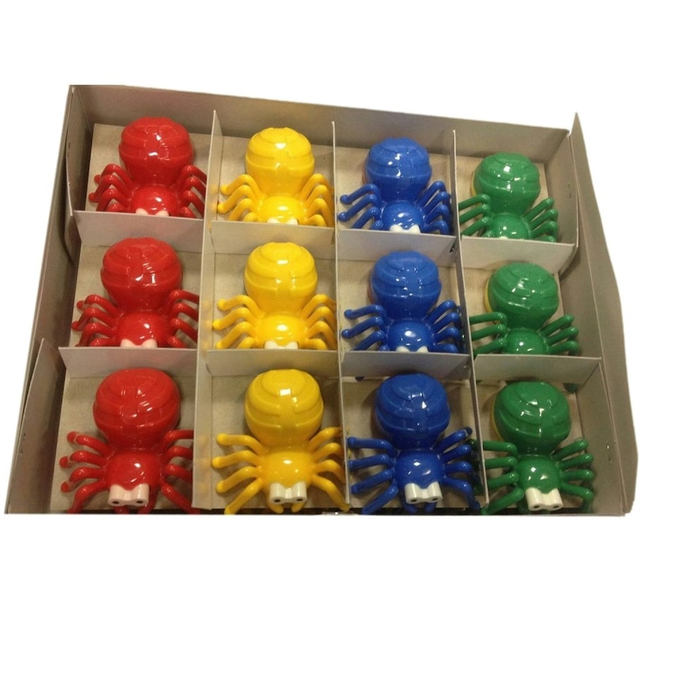 image 1 of Pack of 24 Spider Shaped Pencil Sharpeners