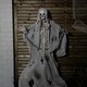image 5 of 2m (6.5ft) Grey Hanging Halloween Skeleton Ghost Decoration with Chains
