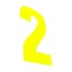 image 2 of Securit No 2 Hi-Vis Bin Number - Yellow - One Size