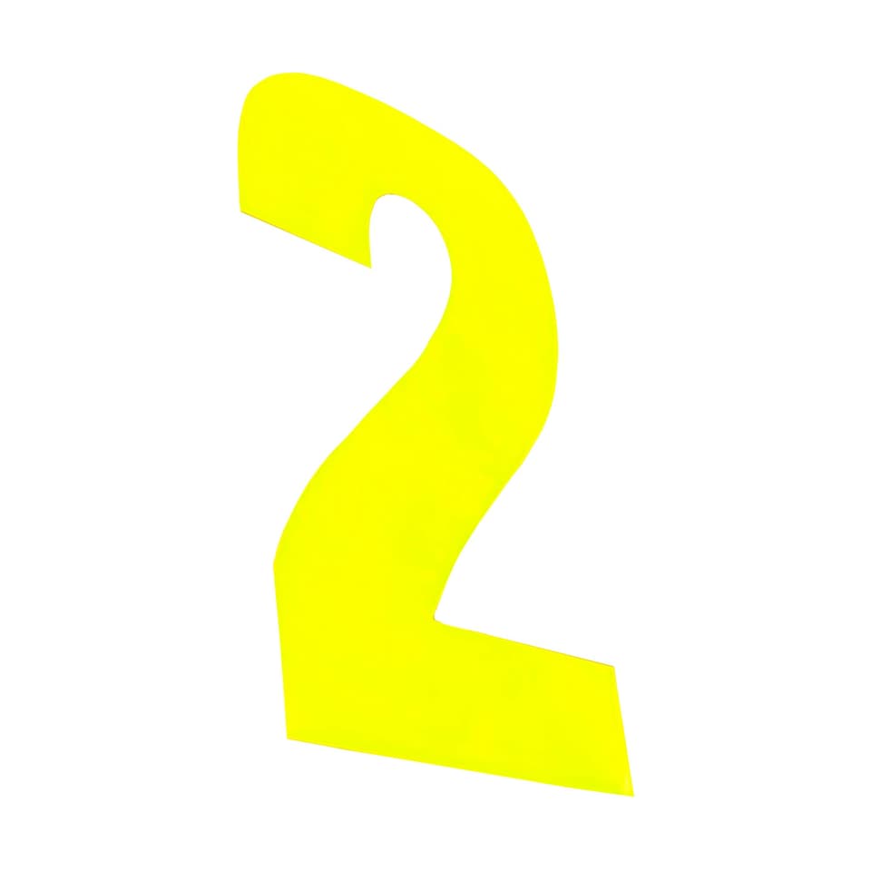 image 1 of Securit No 2 Hi-Vis Bin Number - Yellow - One Size