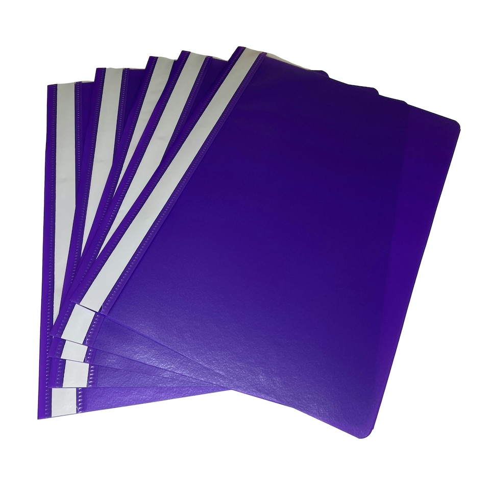 image 1 of Pack of 12 Purple A4 Project Folders by Janrax