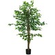 image 1 of HOMCOM 150cm Artificial Tree Ficus for Indoor Home Decor, Fake Tree