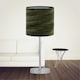 image 4 of Set of 2 Green Crushed Velvet 15.5cm Table Lamp Shades | Green | Small | 2