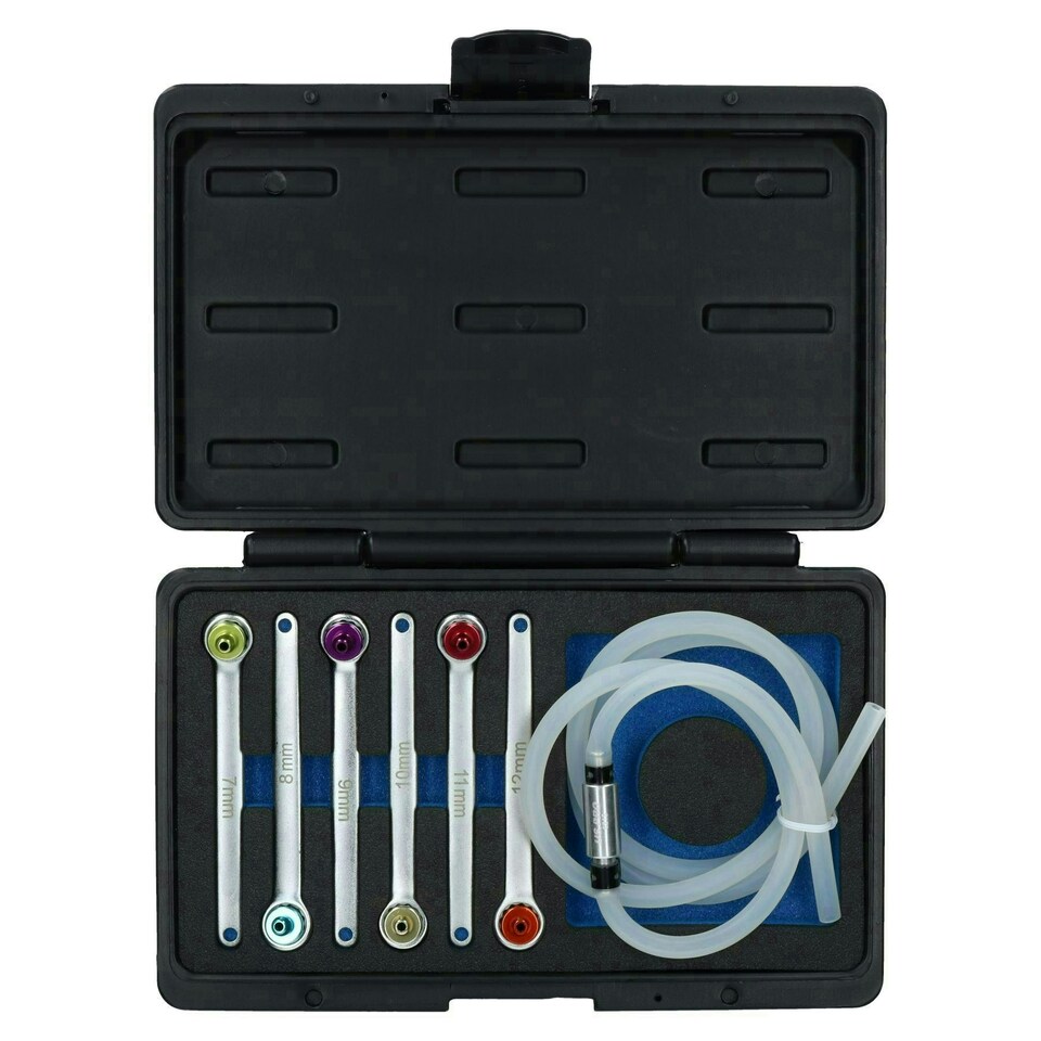 image 1 of Brake Clutch Bleeder Bleeding Bleed Wrench Set 12 Point Sockets 7 - 12mm 6pc