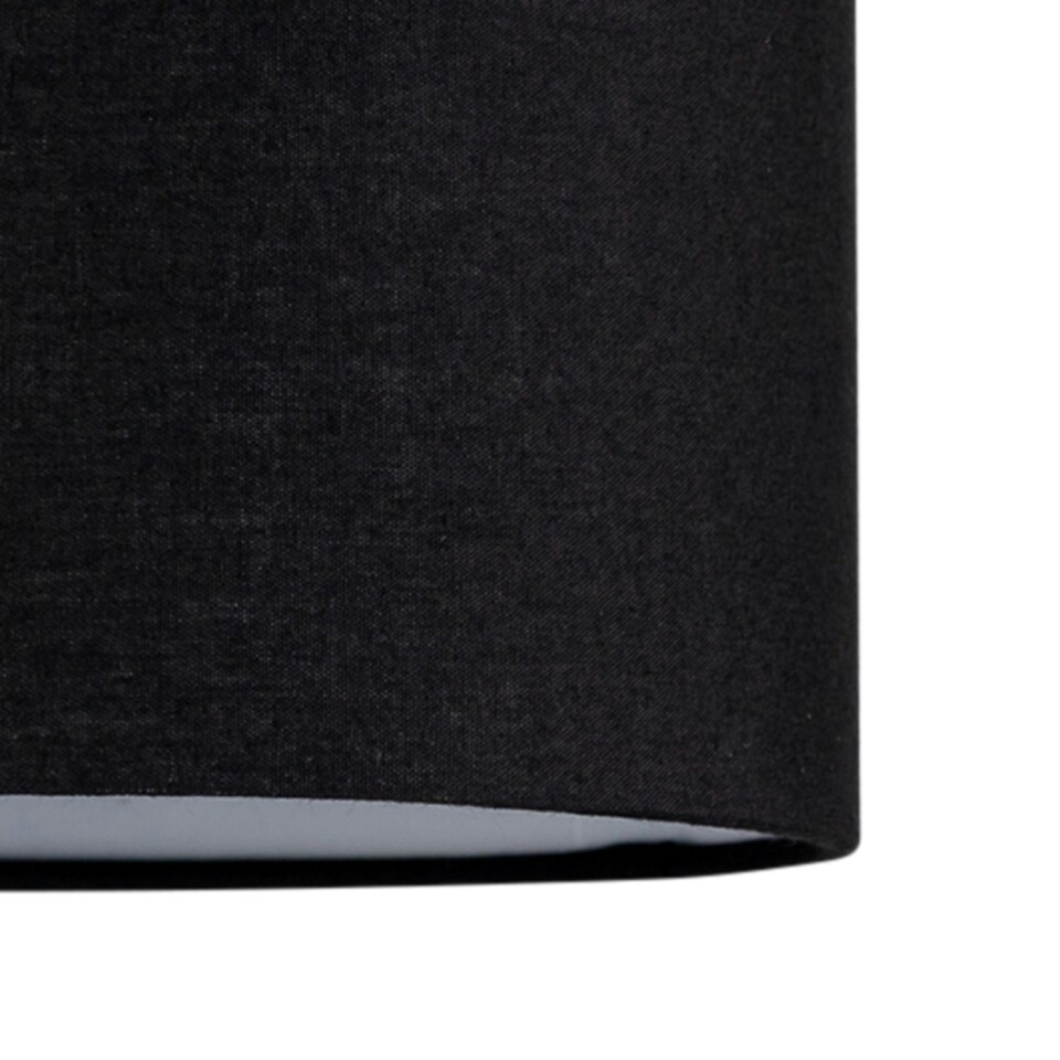 image 1 of Black Textured Cotton 17cm Table Lamp Shade Black