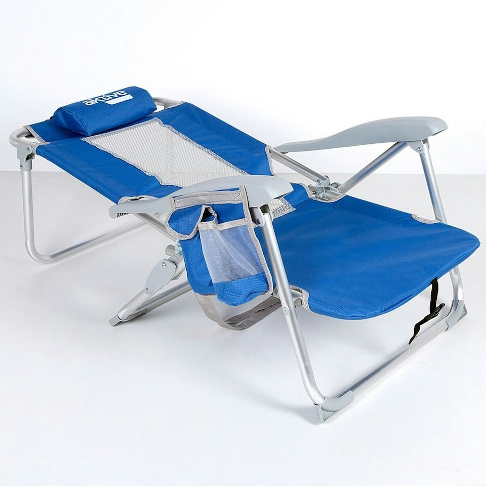 image 1 of Beach Chair Aktive Blue White 49 x 78 x 56 cm (2 Units) N/A