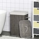 image 2 of HOMCOM Collapsible Clothes Hamper with Lid Handles Removable Lining, Grey