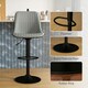 image 6 of HOMCOM Set of 2 Bar Stools, Adjustable Swivel Breakfast Barstools, Grey 