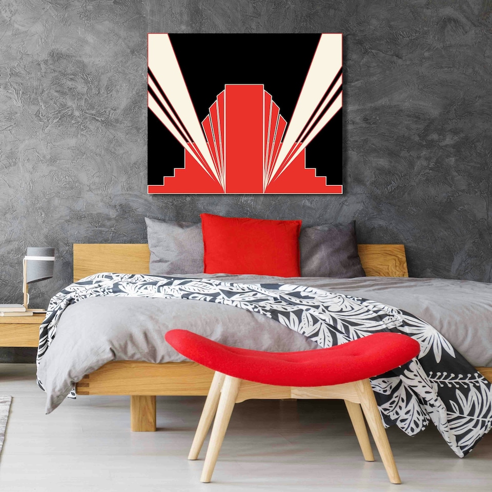 image 1 of Scarlet Deco Design (Canvas Print) 30cm x 30cm